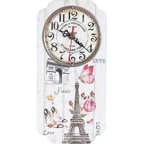 Dekorative Wanduhr im europäischen Stil, einzigartiges Design für Wohnzimmer, Büro, Zuhause, Bar, trendiges Schmuckstück (1/5)