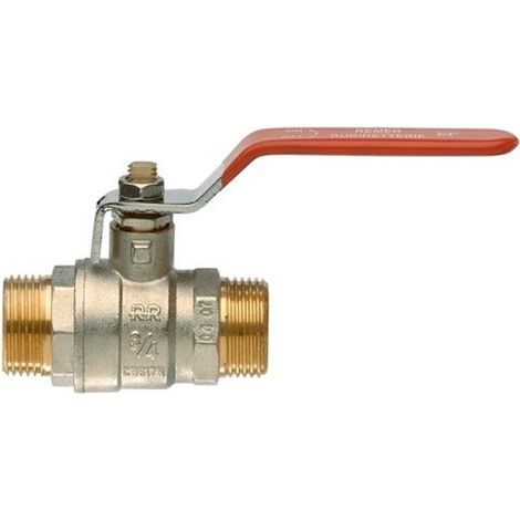 Valvola a sfera m.m. con ottone visibile  Misura: 1" (1/3)