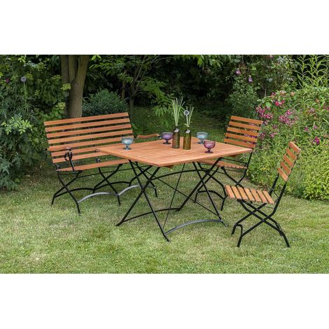 Schlossgarten Set 4tlg 2 Stühle 2er Bank T 120x80cm