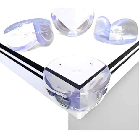 [Lot de 12] Protections d'Angles,Canwn Transparent Bébé de Sécurité Anti-Chocs Protecteur de Coins avec Rebords Arrondis pour Tables et Tout Meubles Pointus,Souple Protections de Coins avec Rés