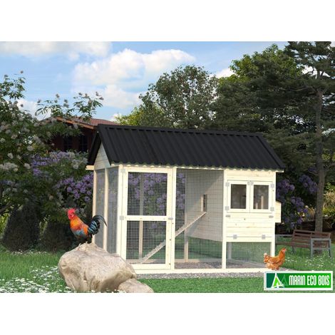 Abri de jardin en bois Chick 6,7 m2 Naturel (1/4)
