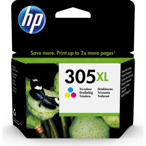 HP 305XL High Yield Tri Color Original Ink Cartridge Cartuccia d'Inchiostro 1 pz Resa Elevata XL Ciano Magenta Giallo