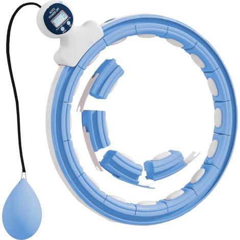 Hula Hoop intelligent avec compteur et poids ajustable 76-113 cm bleu clair (1/5)