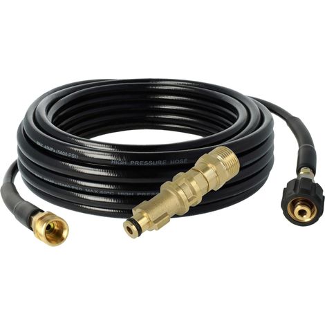 vhbw 2 Part Accessory Set compatible with Bosch Aquatak Clic, 1500 Plus, Eco, Eco+ Pressure Washer - Connection Adapter, Extension Hose
