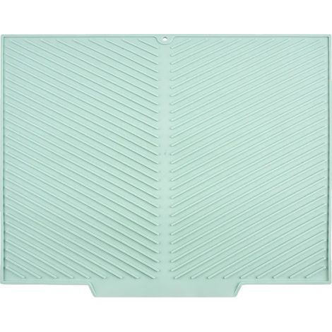 Geschirrabtropfmatte, Silikonmaterial, rutschfestes Design, grün, 37x26cm-a (1/2)