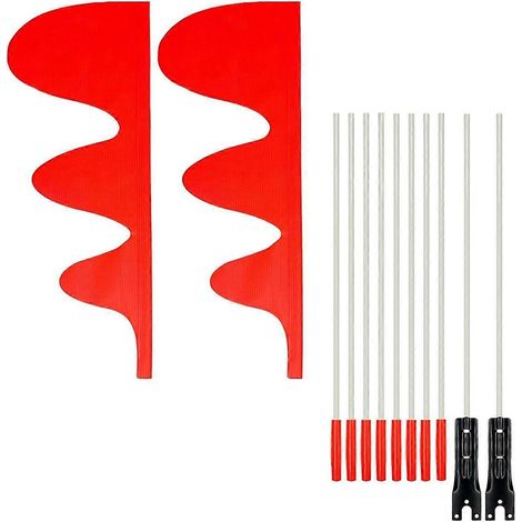 Lot de 2 drapeaux de sécurité pour vélo enfant, drapeau pour remorque de vélo, hauteur réglable jusqu'à 1,80 m, forme de queue de dinosaure avec mâts. (1/4)