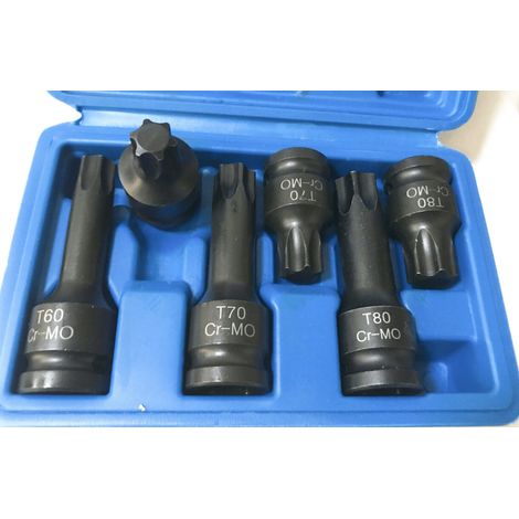 CHIAVI BUSSOLA BUSSOLE TORX IMPRONTA IMPATTO LUNGHE CORTE 6 PZ T60 T70 T80 xi