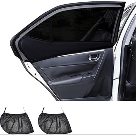 pare-soleil de voiture pour enfants, fenêtre latérale, universel occultant, haute élasticité, respirant, bloc rayons, UV anti-moustique (fenêtre (1/5)