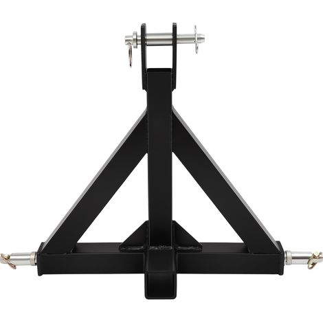 Attelage de remorque 3 points, Crochet de tracteur 2 pouces, Raccord d'attelage triangle, largeur 53 cm, pour remorques agricoles (1/5)