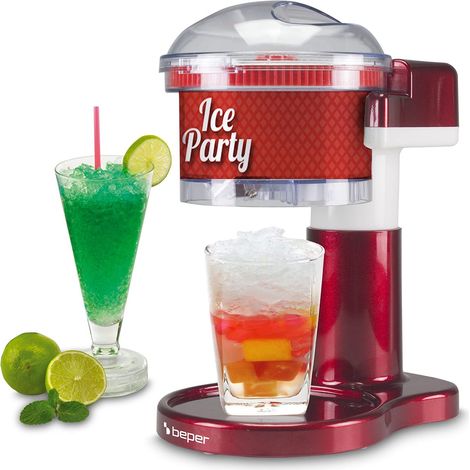 BEPER P102GEL100 Tritaghiaccio Elettrico con Lame in Acciaio Inox - Macchina del ghiaccio Ideale per Granite, Cocktail e Sorbetti (1/5)