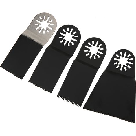 4 lames oscillantes en acier inoxydable/carbone pour la découpe du bois et du plastique (1/5)