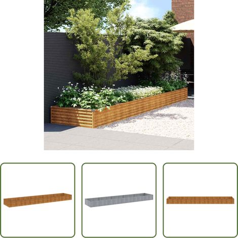 Gartengestaltung - Hochbeet 482x100x36 cm Cortenstahl (1/5)