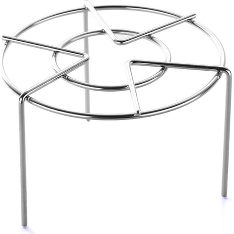 Support de cuisson à la vapeur en acier inoxydable, adapté à l'autocuiseur, multi-usages, rond, grand dessous de plat (1/5)