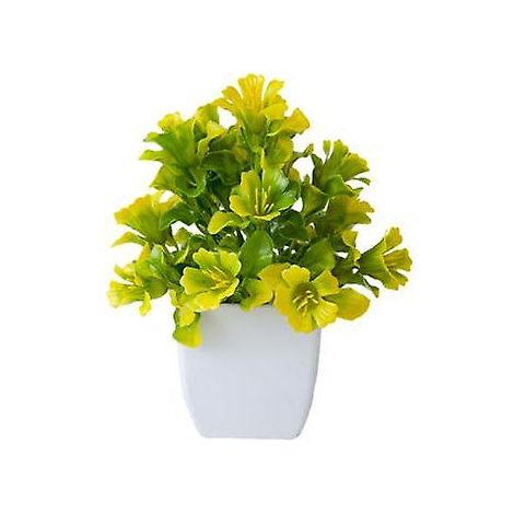 Plante artificielle en pot, lilas artificiel, bonsaï, réaliste et coloré, pour la décoration intérieure.jaune (1/5)