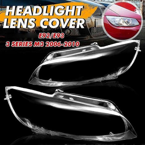 par de cubiertas para lentes de faros delanteros para BMW E92 E93 Coupé M3 328I 335I Cabrio 2006-2010 (1/4)