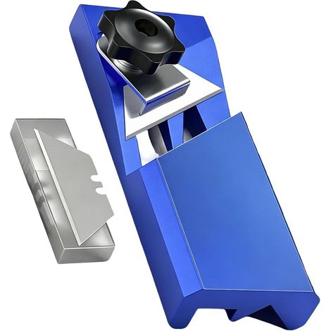 Ciseaux de plaque plâtre Outil coupe lisse efficace avec un guidage facile,Rabot à main pour plaques plâtre,Pour la rénovation maison, le bricolage, finition des murs, ainsi que Bleu - (1/5)