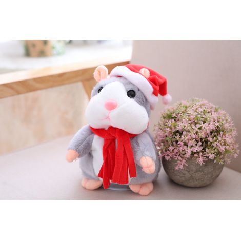 Hochet Peluche Hamster Parlant, Jouet Interactif Enregistreur Répétant Vos Paroles, Cadeau Drôle pour Noël, Halloween, Anniversaire, Fête, Doudou Enregistrable pour Enfants (1/3)