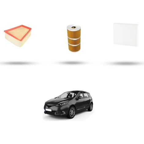 Kit tagliando 3 filtri compatibile con Renault Scenic III / Grand Scenic (JZ16) 1.6 DCI 96kw Dal 2011 (1/4)