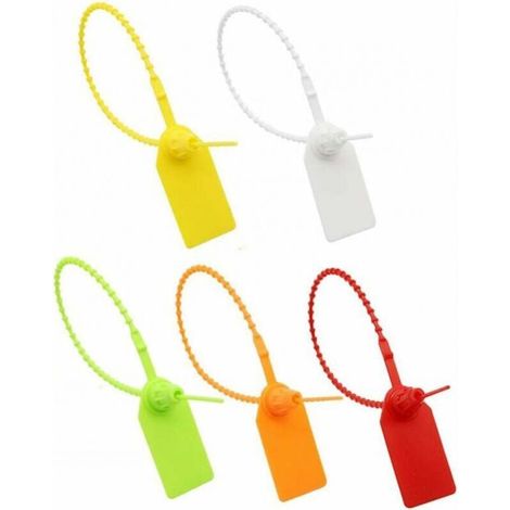 Cable Tie Tags, 100 Pcs Plastic Cable Tie Tags, Self-Locking Brand Label, for Clothing, Shoes, Handbags, Logistics Shipping Tags (1/4)