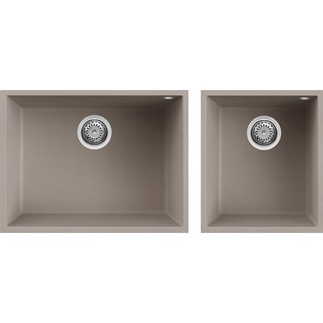 Lavello Elleci da incasso Quadra 210 Sottotop Granitek Grigio Tortora LGQ21043BSO (1/2)