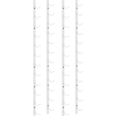vidaXL Botellero de pared para 12 botellas 2 unidades hierro blanco (1/2)