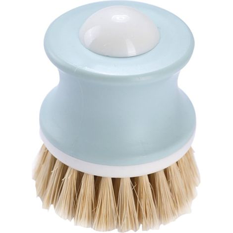 Cepillo de sisal para ollas y sartenes, cerdas de sisal de alta densidad, mango ergonómico, apto para ollas y sartenes verdes.
