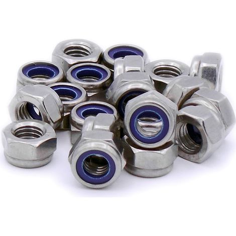M8 (8 mm) Rope and Wire Assortiment Écrous hexagonaux – Type-p – en Acier Inoxydable (A2) (Lot de 20) (1/2)