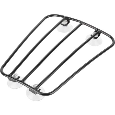 Rack de Réservoir de Carburant, étagère de Porte-Bagages de Style Rétro, Porte-Bagages de Siège en Solo, Support Universel de Tasserie D'aspiration pour Une Installation Facile (Un Noir) (1/5)
