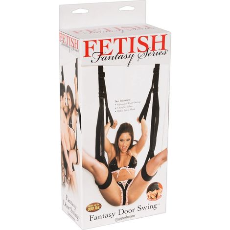 Fetisch-Fantasie-Serie – Türmontierte Liebesschaukel Schwarz (1/5)