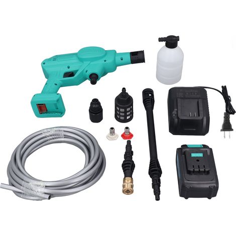 Limpiadora inalámbrica de alta presión, 3,5 MPa, batería de 20 V y 5000 mAh, portátil, para suelos y coches, enchufe estadounidense de 110-240 V. (1/5)