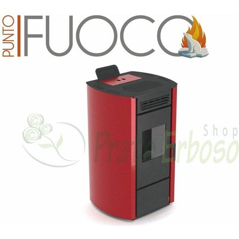 Luana - Stufa a pellet da 13 Kw rossa (1/2)