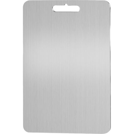 Tabla de cortar de titanio puro de doble cara de 34x23 cm, acero inoxidable antibacteriano para carne y verduras. (1/5)