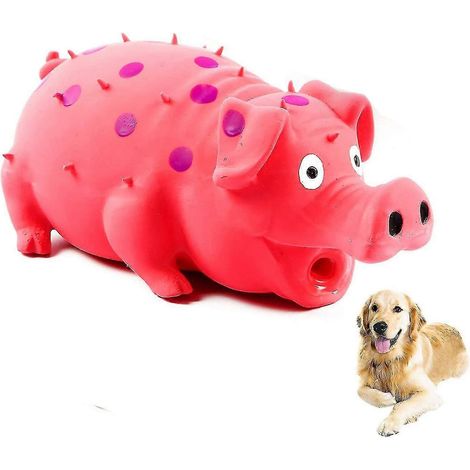 Jouet pour chien cochon couineur, jouet pour chien cochon bourdonnant, compatible avec les chiens de petite taille (1/4)