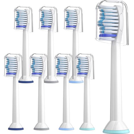 Têtes de brosse compatibles avec Sonicare Brosse à Dent électrique  Brossettes de rechange pour Sonicare 3100/7100/EasyClean/HealthyWhite et Autres Manches Snap-On,Emballage Individuel (1/5)