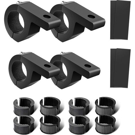19–32 mm Arbeitsscheinwerferhalterung, universelle Klemmhalterung für Motorrad, Geländewagen, ATV, UTV, LKW, Boot, Dachgepäckträger (0,75"–1,25"), 4 Stück