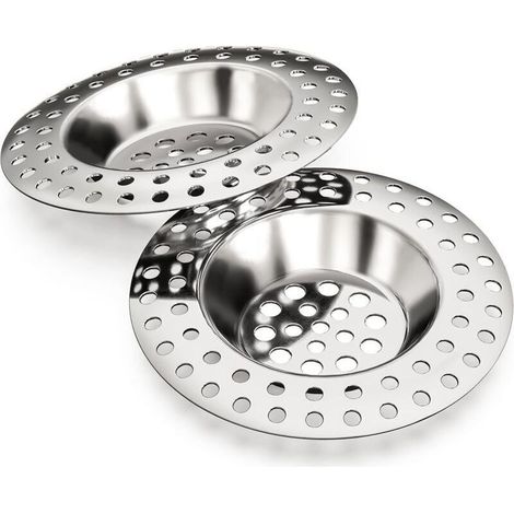 Filtre evier 14g, Lot de 2, pour Tous Les DRAINS, Filtre evier Cuisine, Filtre évier, Grille a evier, bonde Baignoire, Filtre Douche, Grille evier Cuisine, bonde lavabo, bonde Douche (1/4)