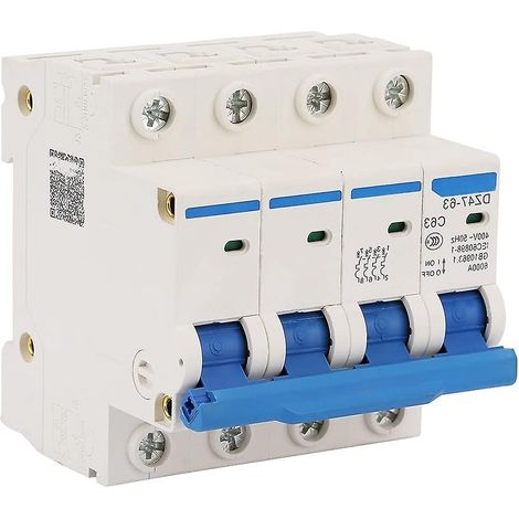 Disjoncteur intelligent à protection différentielle pour applications domestiques, décoration, génie civil et construction, 400 V/63 A (1/4)