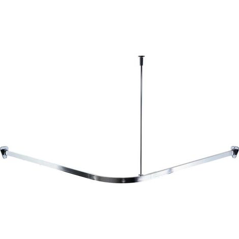 Barre de douche d'angle universelle RIDDER avec crochets chromés 52500 (1/5)