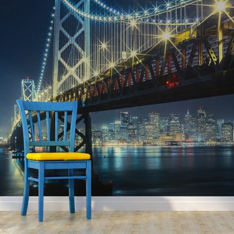 Papier Peint "Bay Bridge at Night" 231 x 300 cm (1/2)