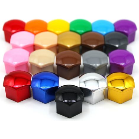 Tapones de tuercas de rueda T54 19 mm multicolor con herramienta negra (1/5)