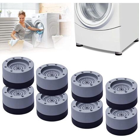 8 Pièces Tampons À Pied Machine À Laver, Patin Anti Vibration Machine à Laver Universel, Amortisseurs de Pieds Antidérapant pour Machine à Laver, Séchoirs et Meubles (1/5)