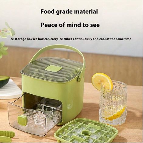 Machine à glaçons avec type de presse - Bac à glaçons Met tiroir et bac de rangement - Grille réutilisable Js pour café, cocktails et jus