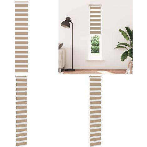 vidaXL Zebrarollo Sandbraun 50x230 cm Stoffbreite 45,9 cm Polyester (1/5)
