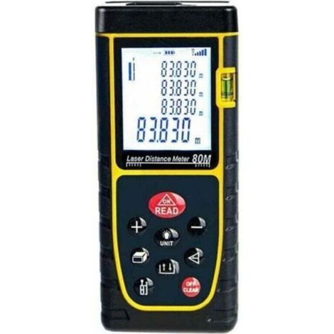 40m Hochpräziser tragbarer Laser-Entfernungsmesser Infrarot-Messinstrument Elektronisches Lineal Gelb (1/5)