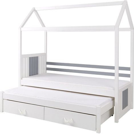 Cama Henderson 131 , Individual con una cama supletoria-nido, Individuales, 80x180, 80x170, Madera, Somieres, 87x190x186cm (1/4)