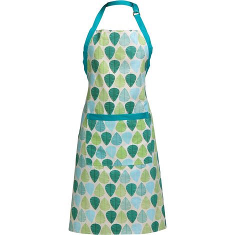 Premier Housewares Green Printed Base Leaf Apron