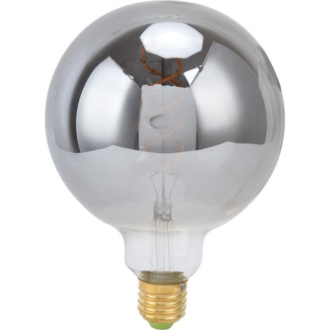 Ampoule LED vintage Edison à intensité variable, demi-chrome antique, lot de 2 pour miroir de salle de bain (1/5)