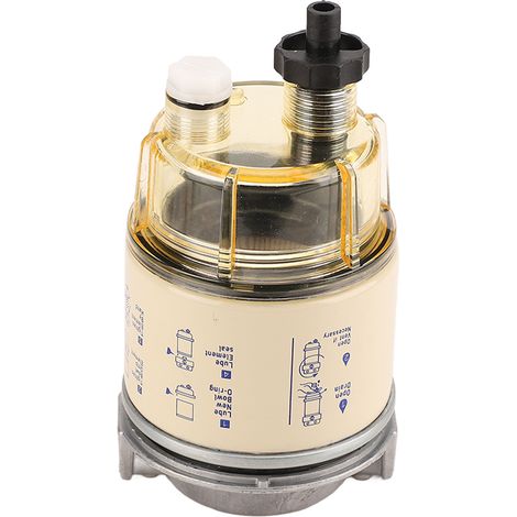 Kraftstofffilter mit korrosionsbeständigem Wasserabscheider, optimale Abdichtung, 2 Öffnungen, R12T 140R für Motorboote (1/5)