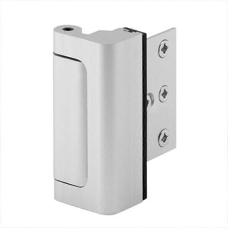 Serrure de sécurité renforcée pour porte, résistance à la force de 363 kg (800 lb), alliage d'aluminium, sécurité enfant, antivol, chromée (1/5)