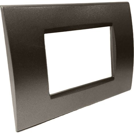 Placchetta per interruttore a 3 posti testa di moro cassetta 503 compatibile con bticino living light supporto cover (1/2)